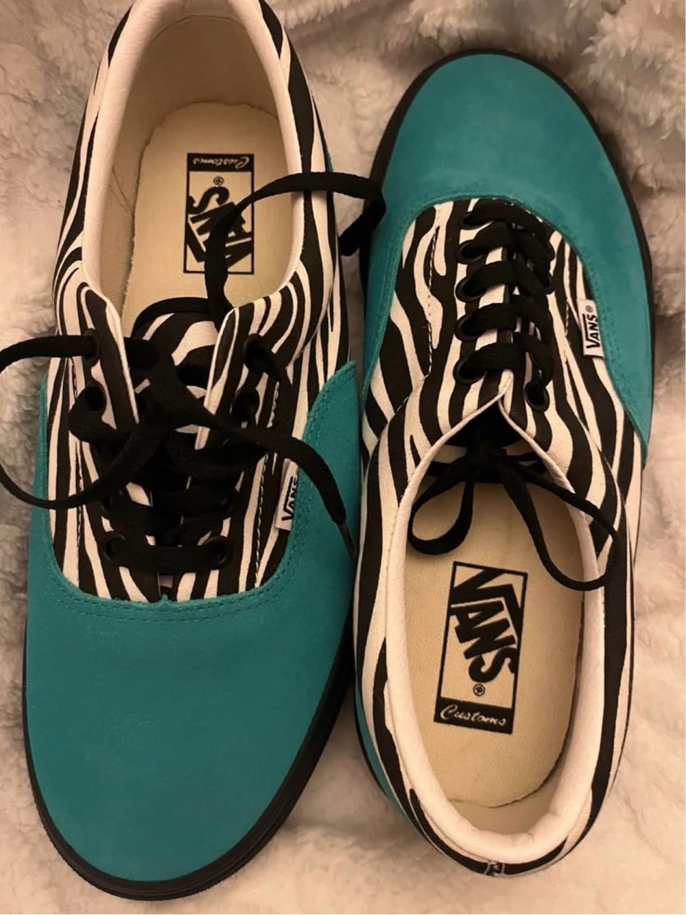 Vans Turquoise Zebra Canvas Lace-Up